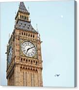 England, London,  View Of Big Ben Tower Canvas Print