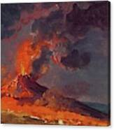 Eruption Of Vesuvius. Canvas Print