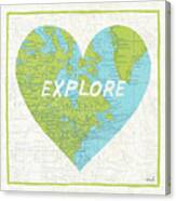 Explore Map Canvas Print