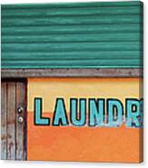 Exterior Of Laundry Shop, Akumal, Mexico Canvas Print