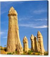 Fairy Chimneys Rock Formation In Love Canvas Print