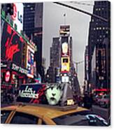 Fall Preview...taxi In Times Square Canvas Print