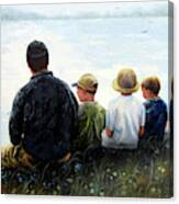 Father and Two Sons Fishing Zip Pouch by Vickie Wade - Vickie Wade - Website