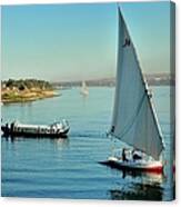 Felucca, Boat, Nile, Aswan Egypt Canvas Print