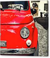 Fiat 500 In Roma Canvas Print