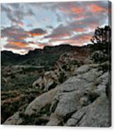 Fiery Sunset Over Colorado National Monument Canvas Print