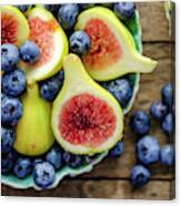 Figs And Blueberries Canvas Print