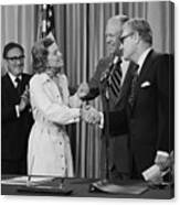 First Lady Betty Ford Greets Nelson Canvas Print