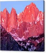 First Light, Mount Whitney Canvas Print