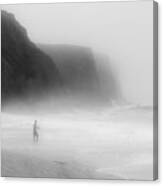 Fisherman In The Mist Canvas Print