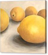 Five Lemons Canvas Print