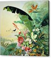 Fleurs Exotique, 1836 Exotic Flowers From Tropical Countries. Canvas, 162 X 121 Cm. Canvas Print