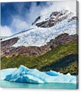 Floating Ice Floe And Snowy Mountains Canvas Print