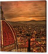 Florence Duomo At Sunset Canvas Print