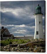 Flotsam Washed Up At Scituate Lighthouse Canvas Print