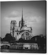 Flying Buttresses On Notre Dame, Paris 2016 Canvas Print