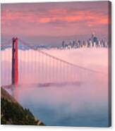 Fog Engulfing Golden Gate Bridge Canvas Print