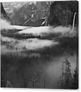 Fog Floating In Yosemite Valley Canvas Print