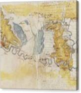 Folios F 22v-23r. Codex Madrid Ii -ms. 8936- 'treaty Of Fortification, Statics And Geometry'. 158... Canvas Print