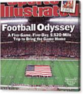 Football Odyssey A Five-game, Five-day, 5,520-mile Trip To Sports Illustrated Cover Canvas Print