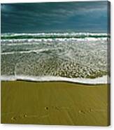 Footsteps And Storm Light Canvas Print