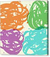 Four Color Squiggles Canvas Print