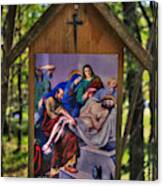 Fourteenth Station Of The Cross - Jesus Is Laid In The Tomb - John 19, Verses 40-42 Canvas Print
