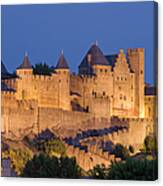 France, Languedoc, Carcassonne, Castle Canvas Print
