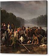Francis Marion Crossing The Pee Dee River Canvas Print
