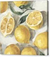 Fresh Lemons Ii Canvas Print