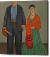 Frida And Diego Rivera Canvas Print