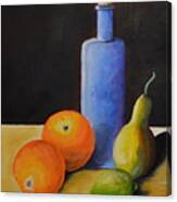 Fruit And Bottle Canvas Print
