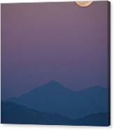 Full Moon On Purple Sky Canvas Print