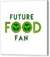 Future Food Fan Centered - Two Greens Canvas Print