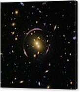 Galaxy Cluster And Einstein Ring Canvas Print