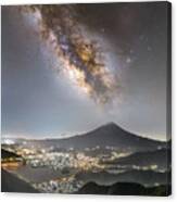 Galaxy Over Mt. Fuji Canvas Print