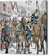 German Deserters At The French Canvas Print