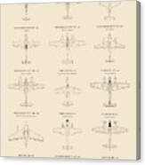 German Fighter Aircraft Of Ww2 Canvas Print