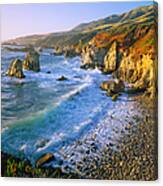 Getting Refreshed At The Big Sur Coast Canvas Print