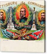Gettysburg & Commanders Canvas Print