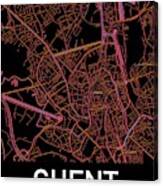 Ghent City Map Canvas Print