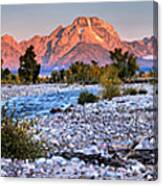 Giant Grand Teton Spread Creek Sunrise Panorama Canvas Print