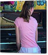 Girl At The Piano Canvas Print