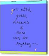Girls With Goals Canvas Print