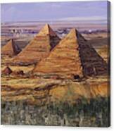Giza Pyramids Painting Canvas Print
