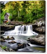 Glade Creek Grist Mill Waterfall Canvas Print