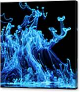 Glowing Blue Liquid Canvas Print