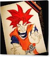 Goku Super Saiyan God Drawing by Michael Leggs - Pixels