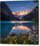 Golden Throne Of Lake Louise Canvas Print