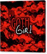 Goth Girl Graphic Canvas Print